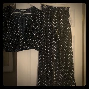 Joe Benbasset Polka Dot Crop Top and Shorts/Skirt
